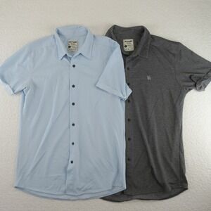 Youngla Los Angeles Short Sleeve Button Up Shirts Mens L Bundle Lot of 2